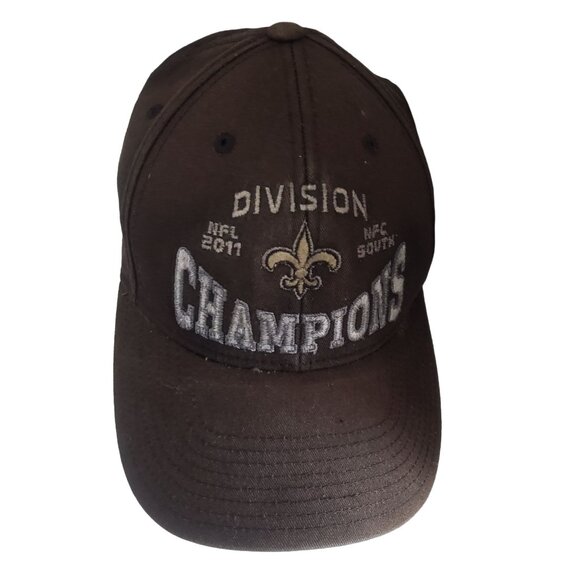 New Orleans Saints 2011 NFL Division Champions Baseball Cap NFC South Strapback - Picture 1 of 10